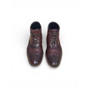 Cole Haan Liam Chukka II Men's 10 Wingtip Leather Ankle Boots Brogue Lace C11053